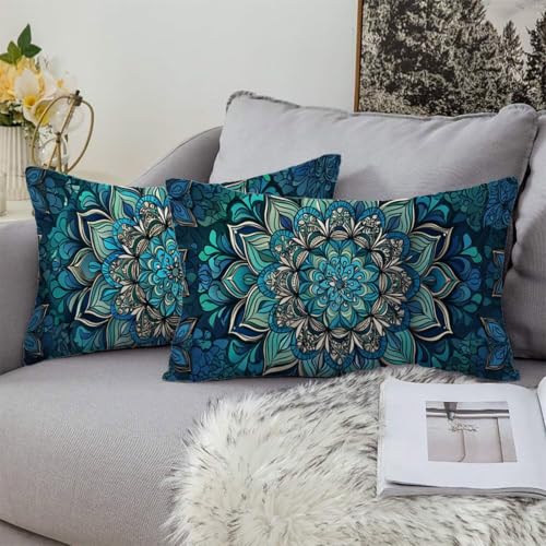 Coussins canape avec fermeture eclair velours doux bohême 2x