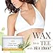 GiGi Tea Tree Crème Wax - Soothing Hair Removal Wax for Sensitive Skin, Soft Wax for Face & Body, Calming Formula with Tea Tree Oil, 14 oz
