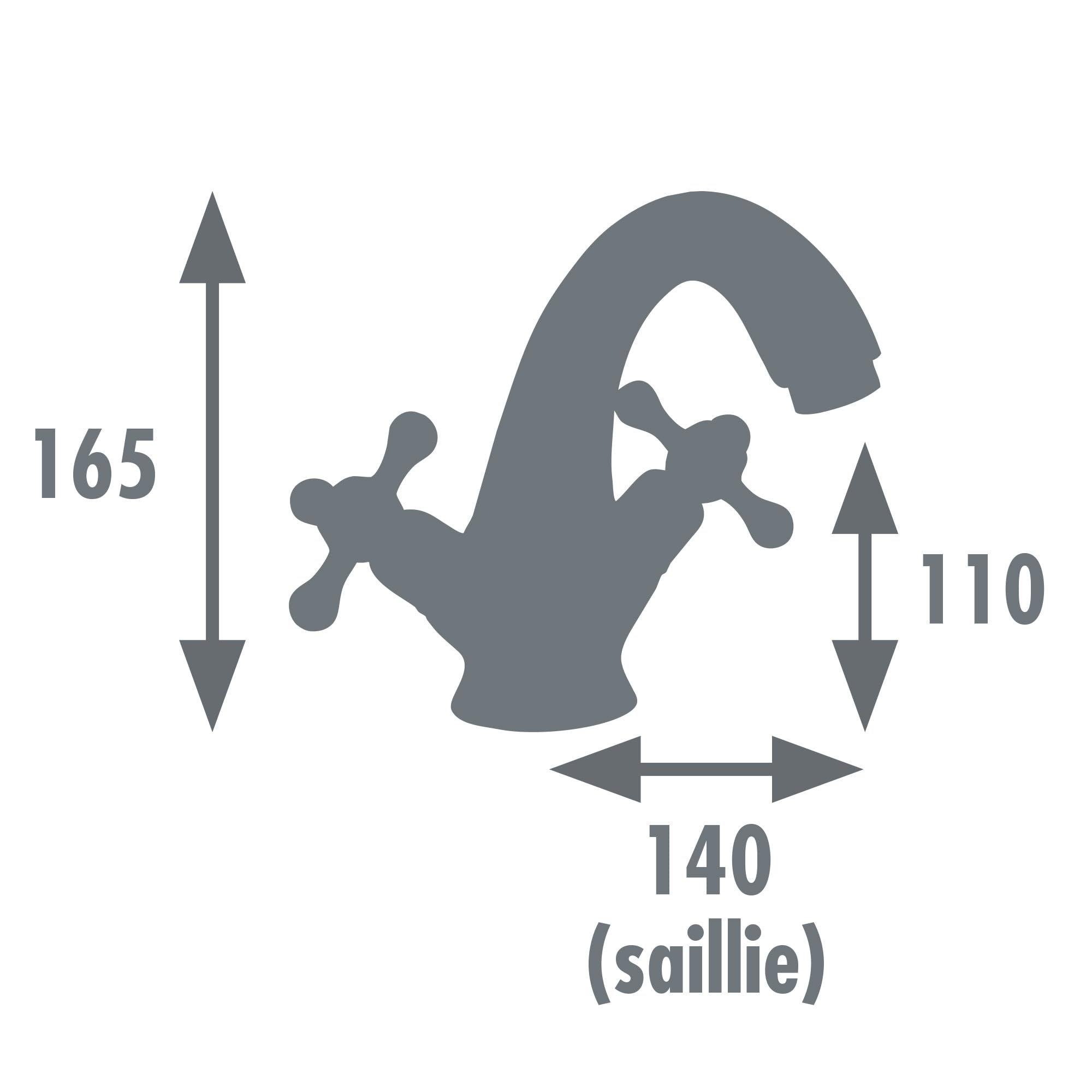 Rousseau 4056674 - Miscelatore Beverley per lavabo, fisso, cromato
