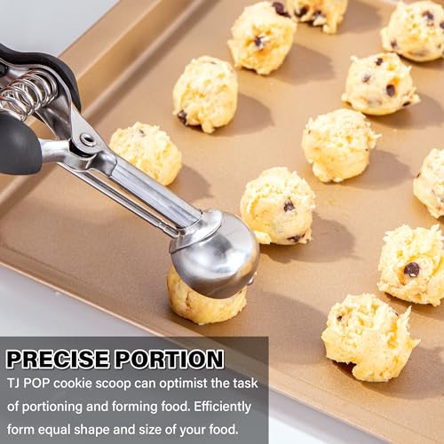 TJ POP Mini Cookie Scoop 3cm, Stainless Steel Ice Cream Scoop with Easy Trigger Release, Good Grip for Mini Ice Cream Cookies - Image 4