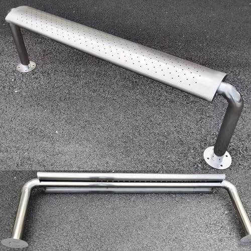 Bancs d'extérieur robustes avec assise perforée pour le drainage - 4