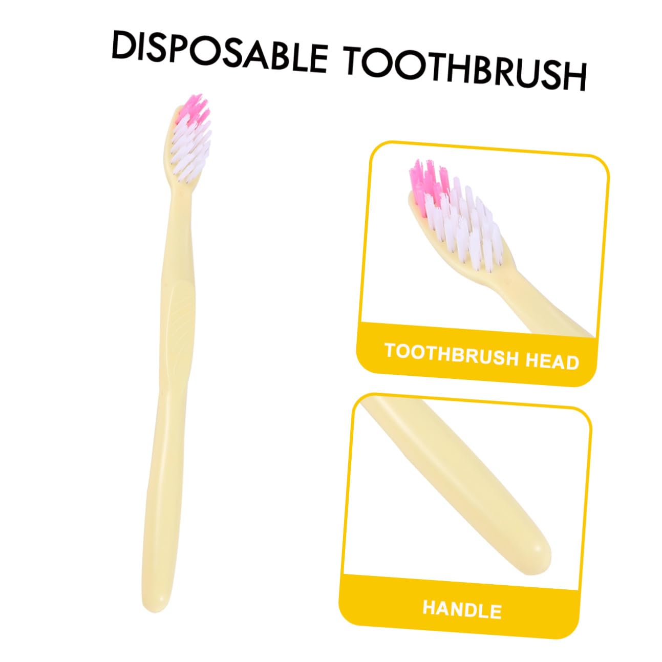 Spazzolini da Denti Monouso con Dentifricio 100 Pezzi, Portatili, Confezionati Singolarmente, per Viaggio e Soggiorni in Hotel in Plastica Stile Casuale