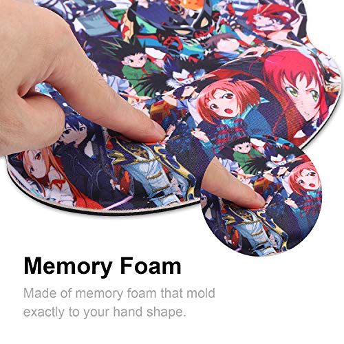 Ruifengsheng Wrist Support Mouse Pad, Ergonomic Memory Foam Mouse Pad Wrist Rest Support Pain Relief Mat With Nonslip Rubber Base For Computer, Laptop（01） #TOP2