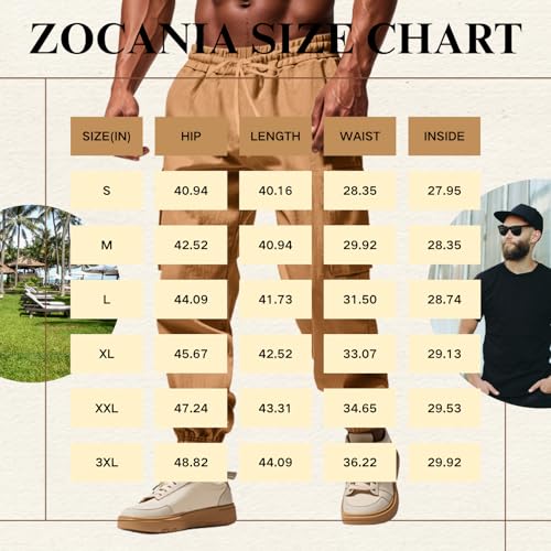 Men's Cargo Pants Side Pockets Elastic Drawstring Waist Casual Parachute Tapered Pants Jogging Workout Trousers2