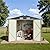 Greesum 8x10FT Outdoor Storage Shed, Metal Storaged Sheds with Lockable Doors, Sheds & Outdoor Storage for Bike, Backyard, Pool and Garden, Brown