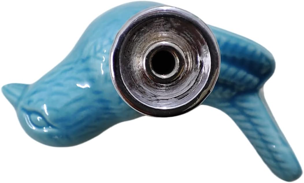 10Pack Blue Cute Bird Design Cabinet Door Knobs, Ceramic Drawer Knobs with Mounting Screws, Vintage Cupboard Pull Handle