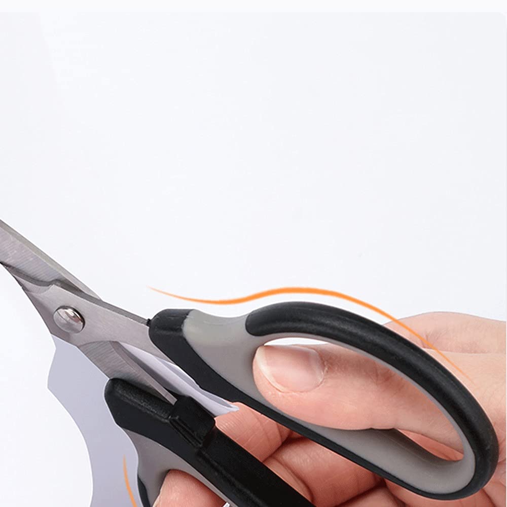 Bastelschere, Mehrzweckschere, 1er-Großpackung, Schere mit ultrascharfer Klinge, angenehm zu greifende Griffe, robuste, scharfe Schere für Büro, Zuhause, Schule, Nähen, Stoff, Bastelbedarf.