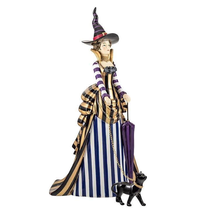 Figurine sorcière DRW 46 cm en résine peinte à la main pour déco Halloween haut de gamme - 2