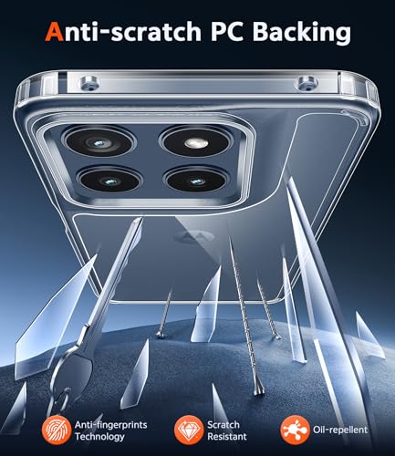Image of FNTCASE for Motorola Edge-2026 Clear Case: Military Grade Drop Protection with Screen Protector Anti Yellowing Cell Phone Cover - Rugged Shockproof Protective Bumper Transparent Phonecase