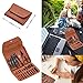 FAMILIFE Gifts for Men, Manicure Set Clippers Manicure Kit Nail Clipper Sets 16pcs Mens Grooming Kits Professional Stainless Steel Nail Kit Brown Leather Case Travel Kits