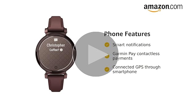 廃盤】 Garmin Lily Classic ダークブラウン パロマ レザー 廃盤