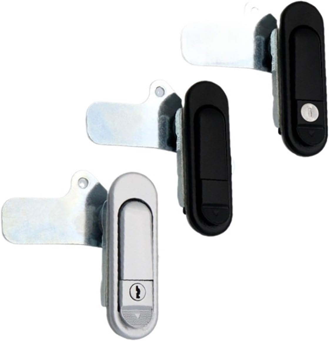 Mechanical Equipment Distribution Box Network Cabinet Control Flat Lock 1Pcs(Black No Lock)