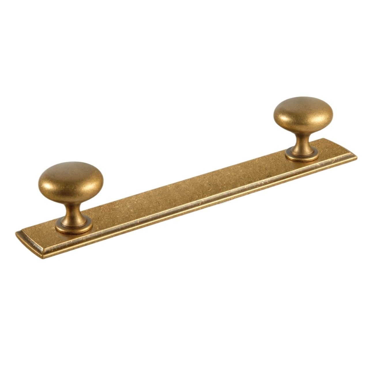 Gwyzax 8611G-128-G011 Antique Cabinet Pulls Antique Brass Drawer Pulls With Backplate For Vintage Furniture Cupboard Bar Handle