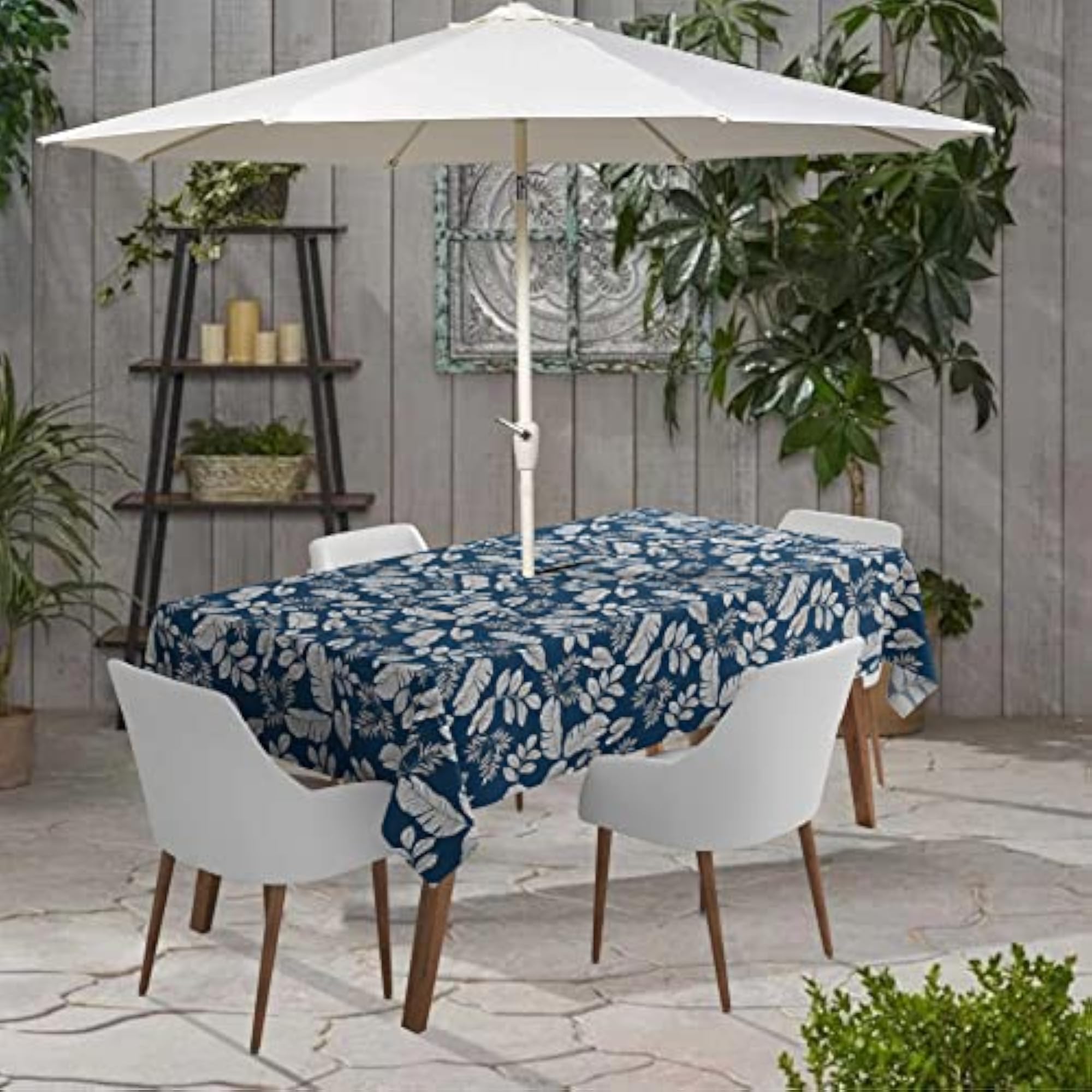 Indoor/Outdoor Tablecloth with Umbrella Hole
