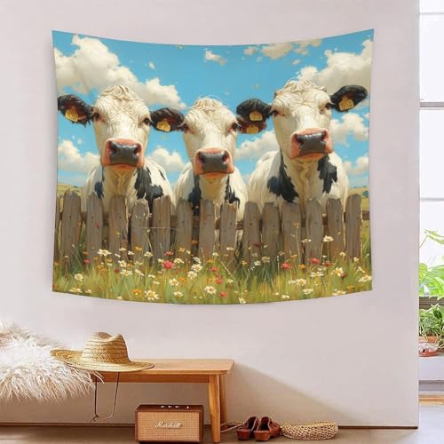 Tapisserie murales vaches laitières 3D : relookez une chambre sans travaux grâce au tissu mural