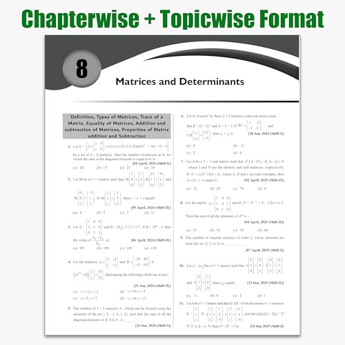 Image of PW JEE Main 8 Years (2019 - 2026) PYQs Mathematics Chapterwise and Topicwise | All 162 Sets Previous Years Solved Papers For JEE Main 2027 Exams | Concentrate on Relevance