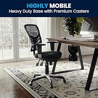 Flash Furniture Mid-Back Black Mesh Multifunction Executive Swivel Ergonomic Office Chair with Adjustable Arms — image 7