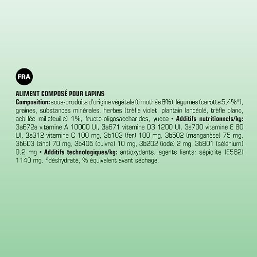 VERSELE-LAGA - Complete Cuni Adult - Ballaststoffreiches extrudiertes Komplettfutter für (Zwerg-) Kaninchen - 8kg