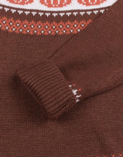 Image of Women's Vintage Fair Isle Pullover Sweater Lightweight Knit Tops