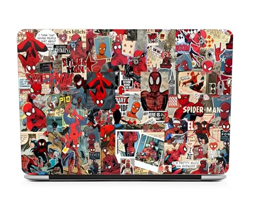 SANCTrix Spyder Man Laptop Skin Stickers Glossy Decal with HD Quality for (14-15.6 Inch) Dell/Lenovo/Acer/HP etc. with Free Three Mobile Sticker