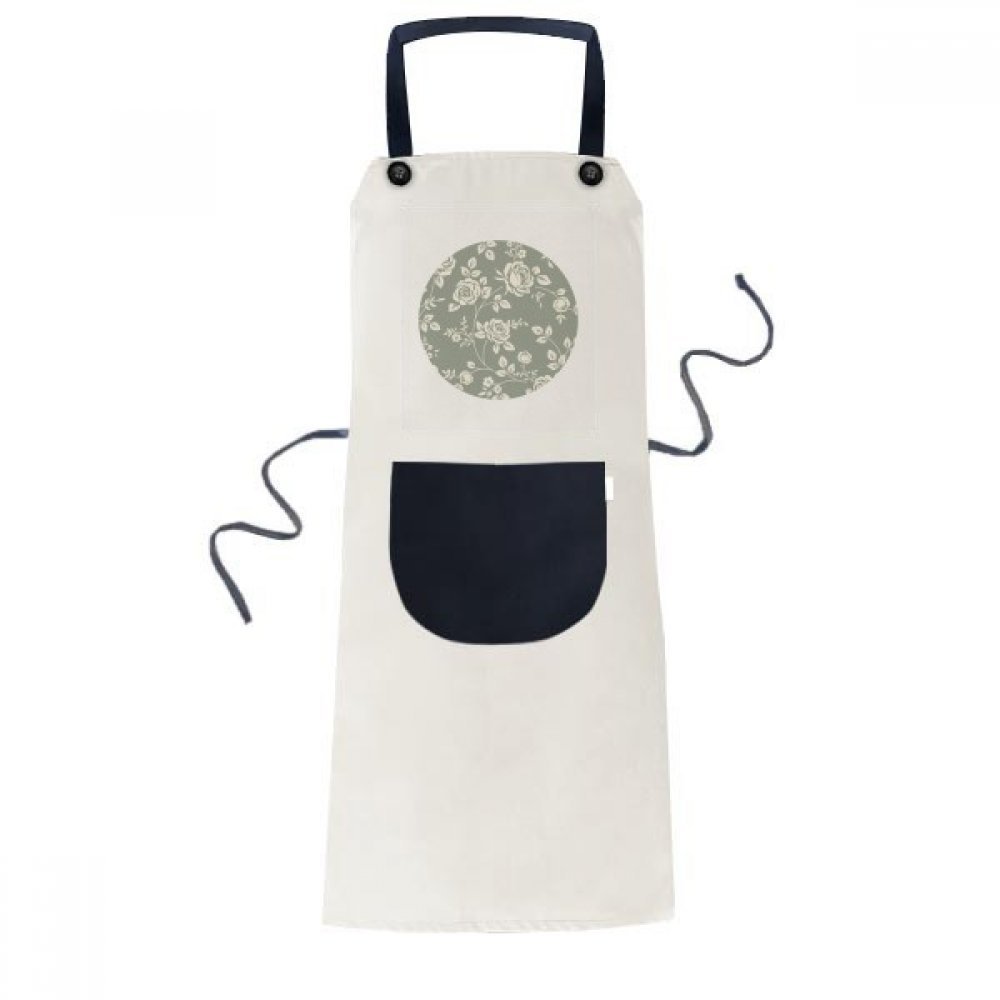 Tablier cuisine motif plante pour cuisiner et jardiner avec ce bavoir noir à grande poche