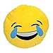Produktbild Süß Weich Plüsch Emoji Gelb Emoticon Smiley Rund Polster Ausgestofftes Spielzeug Puppe Kissen - Lachen zu tränen