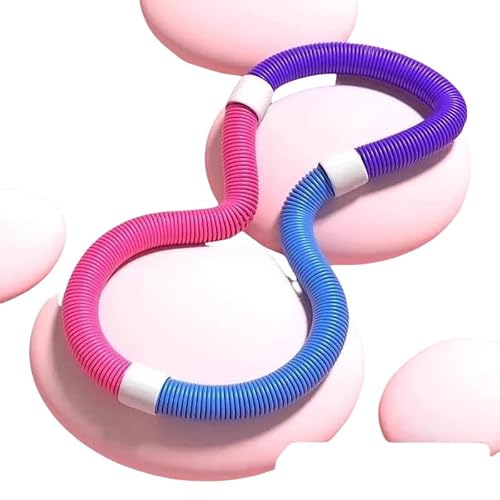 LALEER BIZ ウエストを痛めることなく、お腹の脂肪を減らしてスリムに導く、新しいソフトフラフープ。スプリングフラフープで、体重を減らしてスリムに。 (ピンク 紫 青 1.2kg)