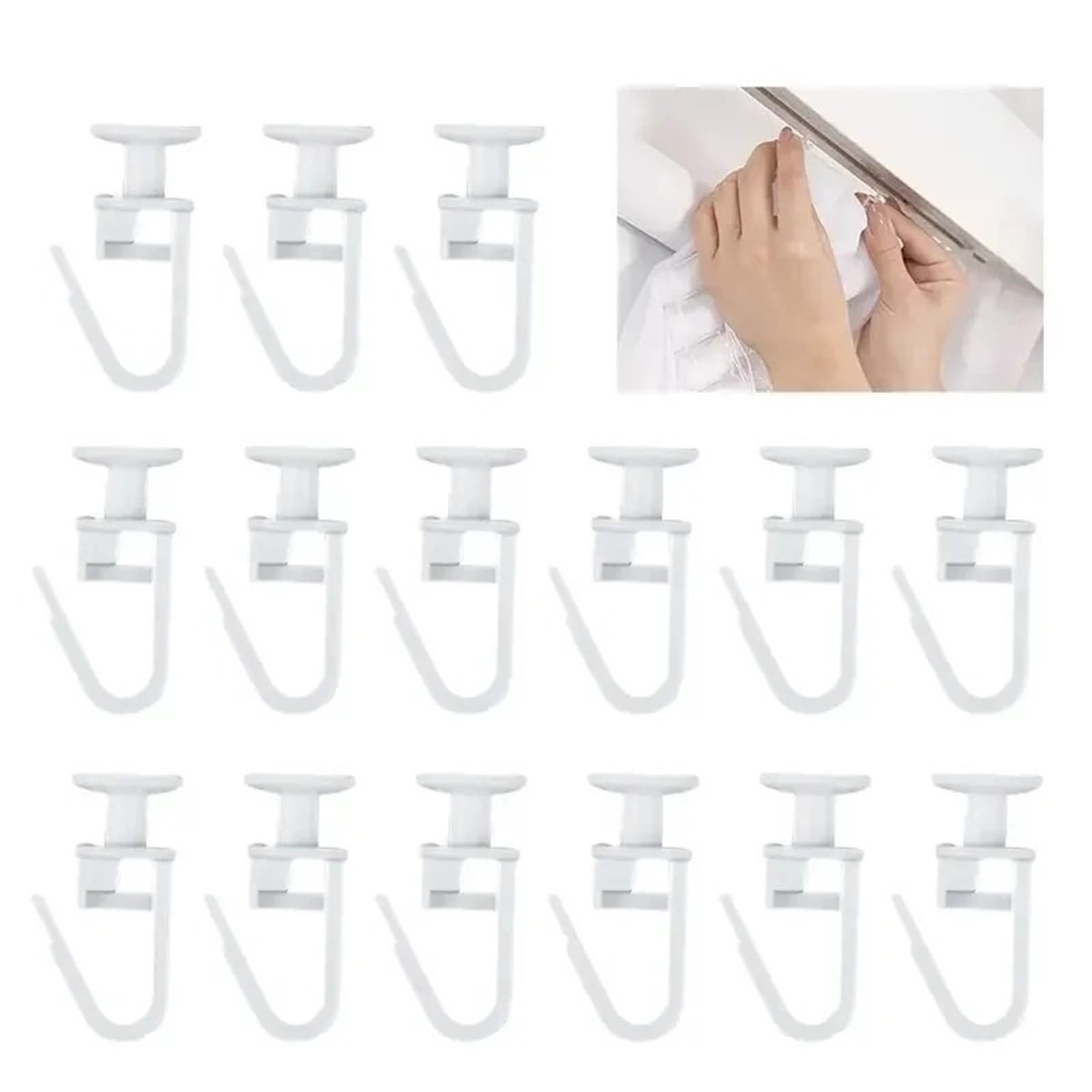 Curtain Hooks 1000Pcs Plastic Curtain Track Sliders
