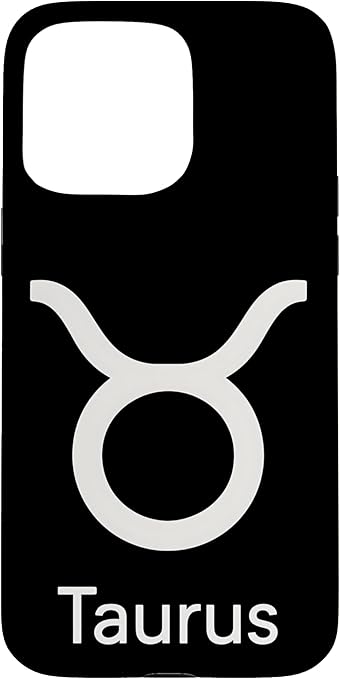 Taurus Zodiac Symbol White Minimal Sign Case for iPhone 15 Pro Max