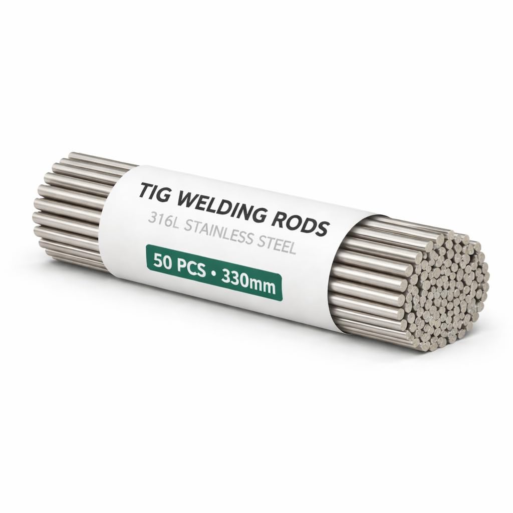 Bmf Direct Silver 316L Stainless Steel Tig Welding Rods 33Cm Short Length Filler Rods For Stainless Steel Welding, Exhaust Repair & Fabrication (2.4Mm, 50 Pack)