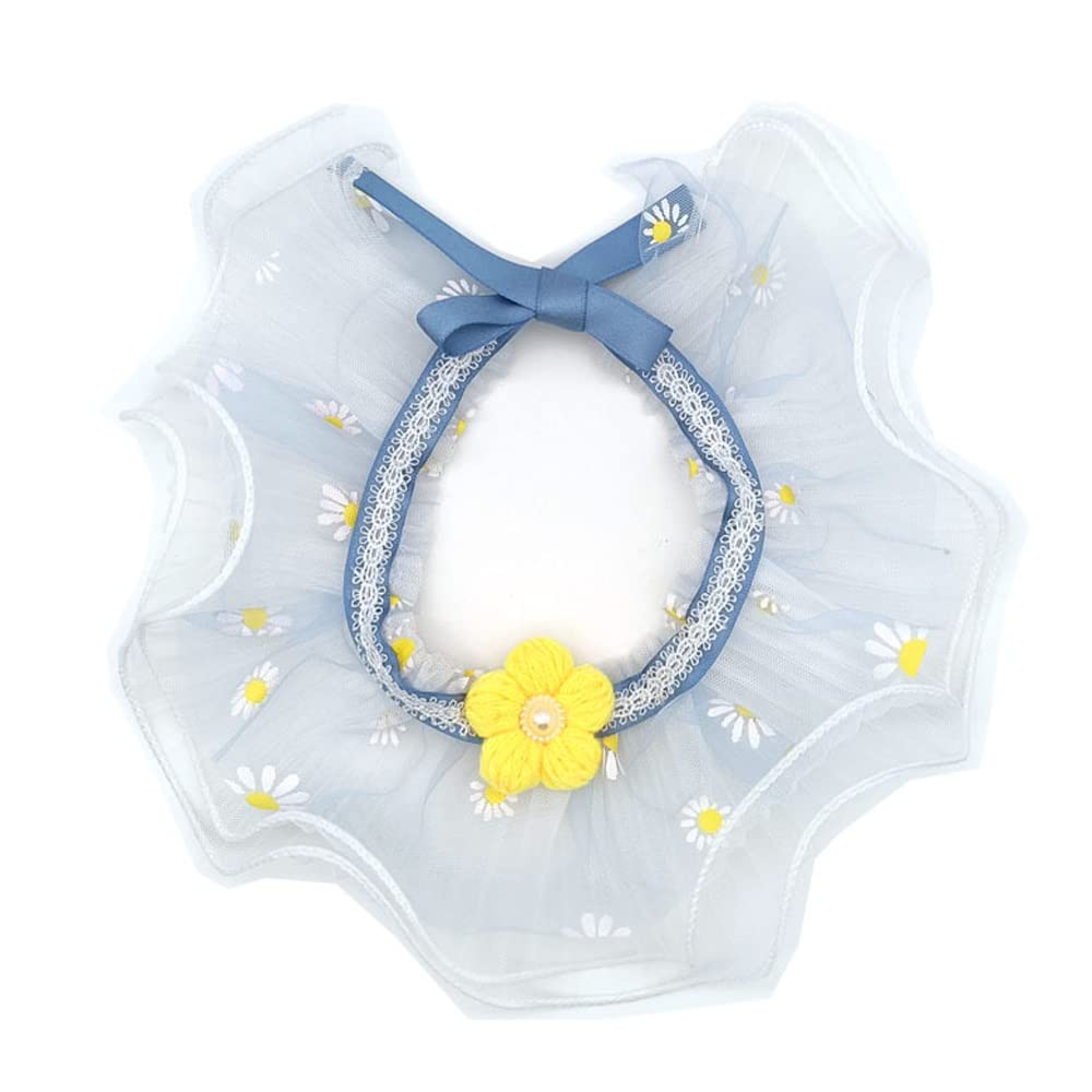 LtuzPet Pet Bib Dog Cat Collar Lace Bib Scarf Necklace Rabbit Neck Scarf with Bow Tie Bell Ornament for Pet Costume Supplies