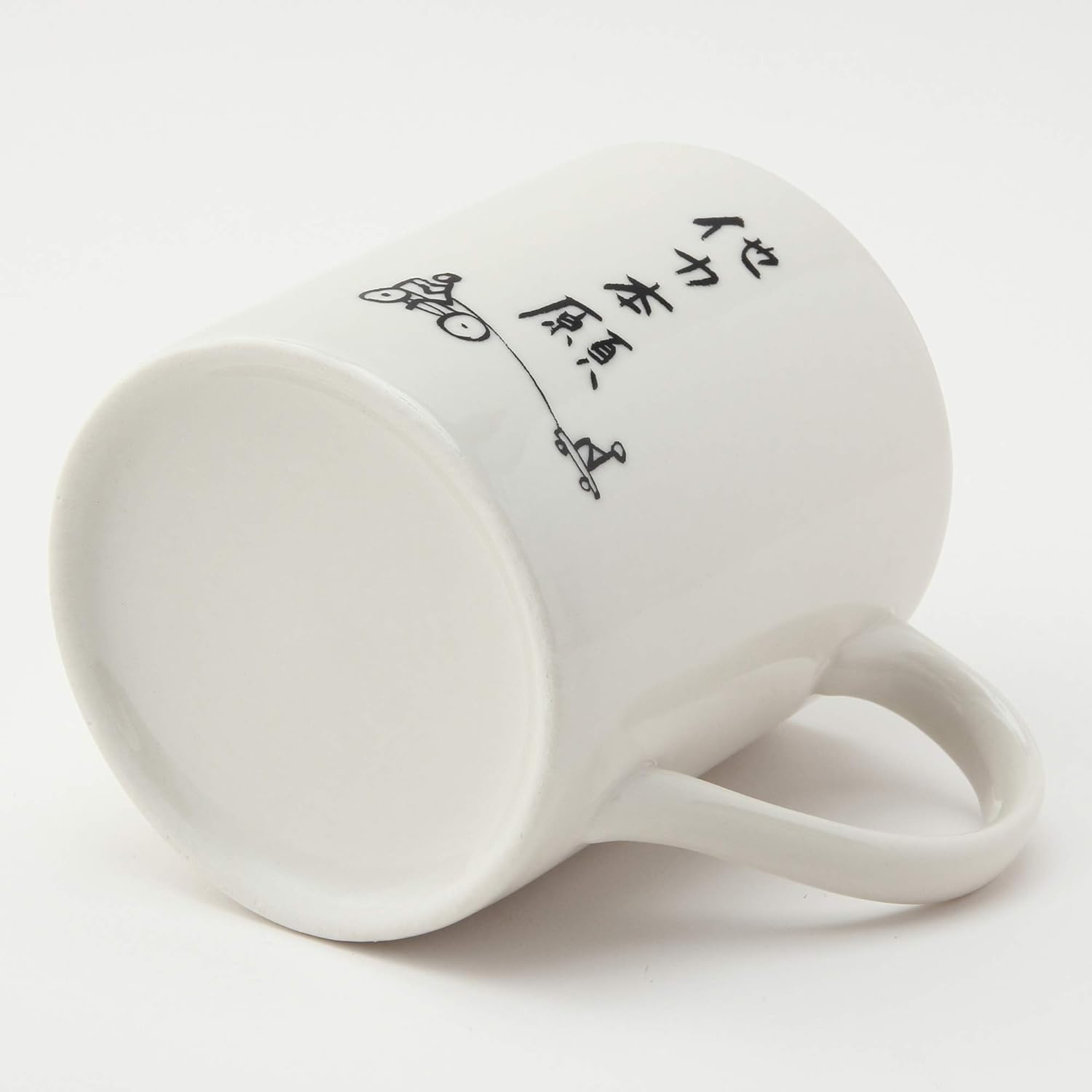 サンアート おもしろ食器 「自由人の 4文字ポリシー」 他力本願 セラミック マグカップ 白 270ml SAN1858-2