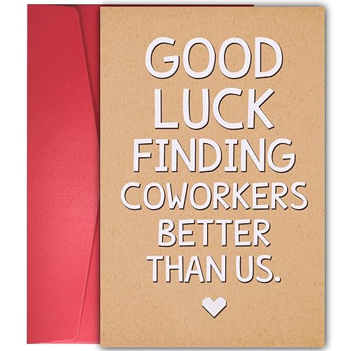 YIWANSIN Funny Coworker Leaving Card, Sarcastic Farewell Card for Colleagues, Good Luck Finding...