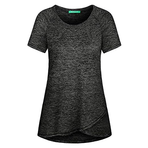 Kimmery Plus Size Tops for Women 2025 Loose Fitting Tops for Women Workout Recreational Outdoor Jersey Shirts Gym Fishing Running Yoga Daily Casual Short Sleeve Tees Black