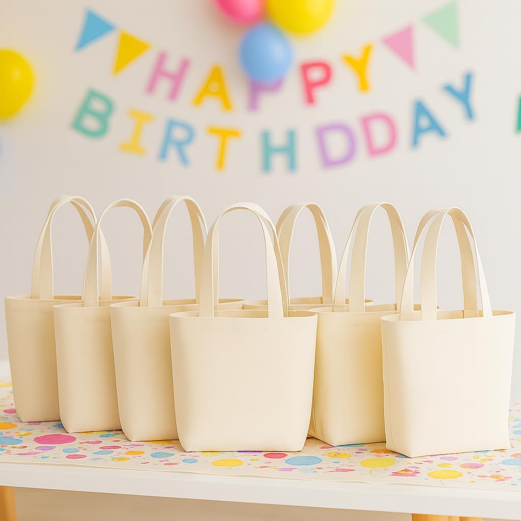 Blank Small Canvas Tote Bags, DIY Craft for Heat Transfer, Screen Printing, Painting, Personalized Custom Bag