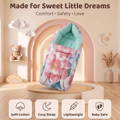Image of StarAndDaisy 3 in 1 Baby Sleeping Bag for New Born, Baby Bedding Set, Washable & Foldable Cotton Design Godari, Toddlers Bed, Baby Bedding, Baby Mattress, Cradle Bed.