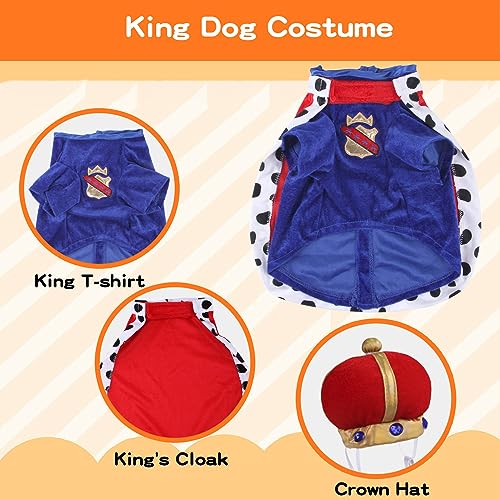Disfraz rey para perro talla XL rojo miniatura 3