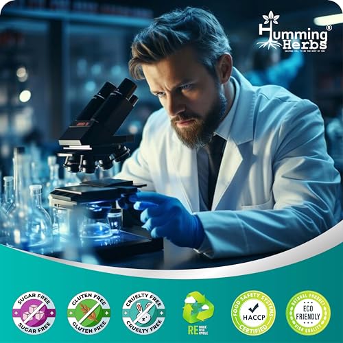 Image of Humming Herbs EAA with Leucine, Isoleucine, Valine, Lysine, Methionine & More | 1350mg | 90 Capsules | 7-in-1 Formula | 45 Days Supply