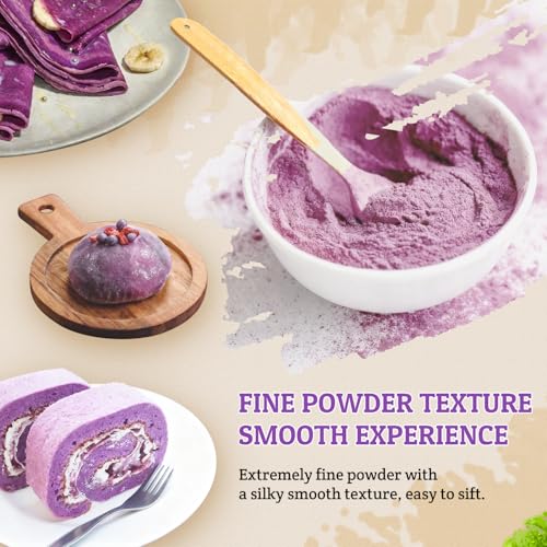Image of 52USA Purple Sweet Potato Powder, 23oz(652g) | 100% Natural Food Coloring | Gluten-Free, Vegan, Rich in Anthocyanins | Purple Potato Powder for Baking, Smoothies, Desserts, Drinks
