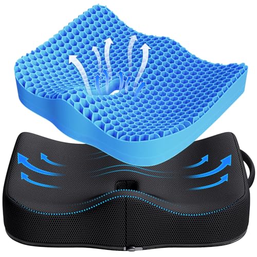 Benazcap Coussin de Chaise, Double Couche de Gel Coussin Anti...