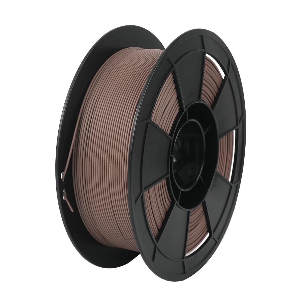 WELLSHOW Matte PLA Filament 1.75mm Dark Brown 1KG, High Precision, Smooth Matte Finish, No Clogging, High Speed Printing, Fits Most FDM 3D Printers