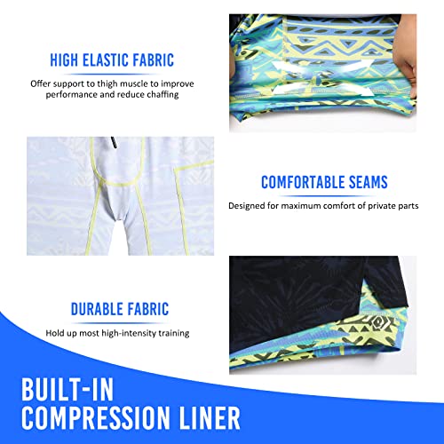 Image of maamgic Mens Workout Shorts 2 in 1 Stretch 5 inch / 7 inch Gym Shorts Running Shorts with Compression Liner Zip Pocket