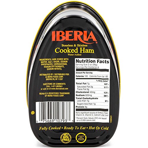 Image of Iberia Boneless & Skinless Cooked Ham, 16 oz