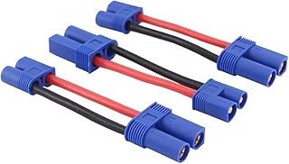 BDHI 3pcs Male EC3 to Female EC5 Connector Adapter Cable 14awg 2in for Lipo Battery(B109-3)