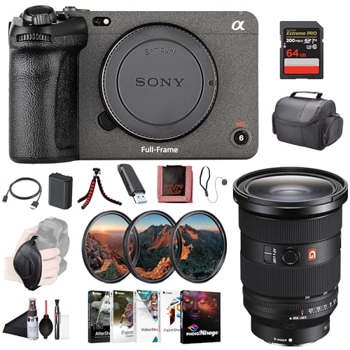 Image of Sony FX3 Full-Frame Cinema Camera ILME-FX3, Sony FE 24-70mm Lens, 64GB Memory Card, Filter Kit, Bag, NP-FZ100 Compatible Battery, Card Reader, Corel Photo Software, Flex Tripod, and More