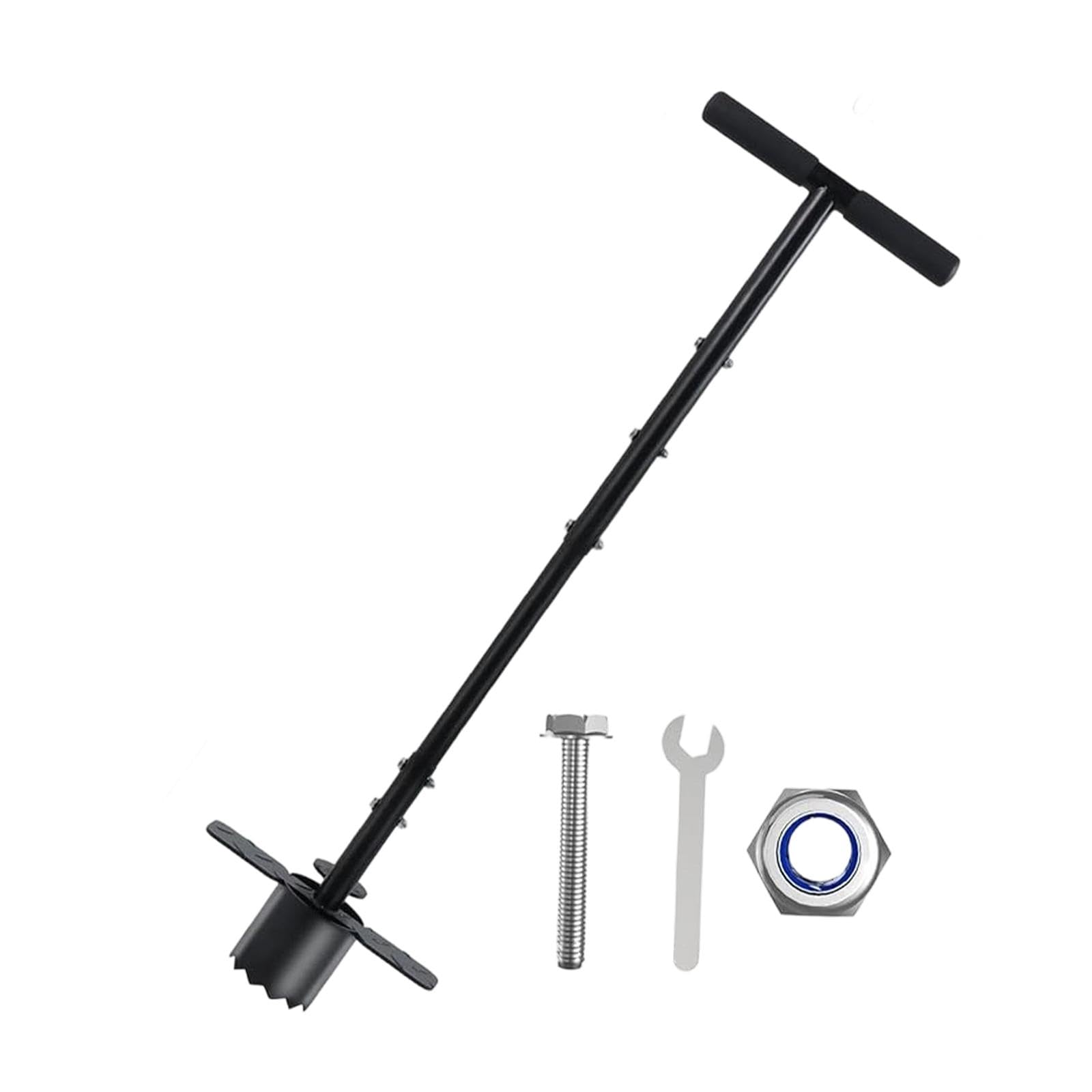 predolo Piantatore di bulbi per zolle con Manico Lungo e Base seghettata, Strumento per trapiantare bulbi per Erba per la Riparazione della piantagione di