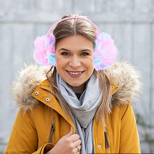 SOIMISS Protetores de ouvido coloridos para inverno aquecedores de orelhas ajustáveis requintados pa