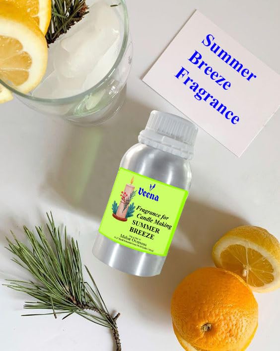Image of Veena Summer Brezee Fragrance Oil,Essential oil for Candle Making, Soap Making, Slime, Diffusers, Home and Crafts 100 gm