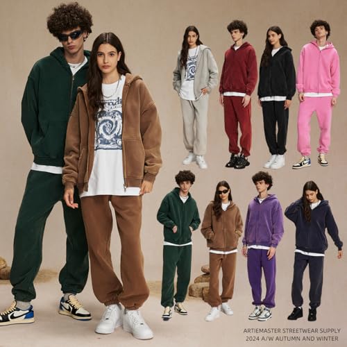 VFIVE UNFOUR Washed Batik Distressed Hoodies Winter Thick Warm Hooded Sweatshirt Men Pullovers4