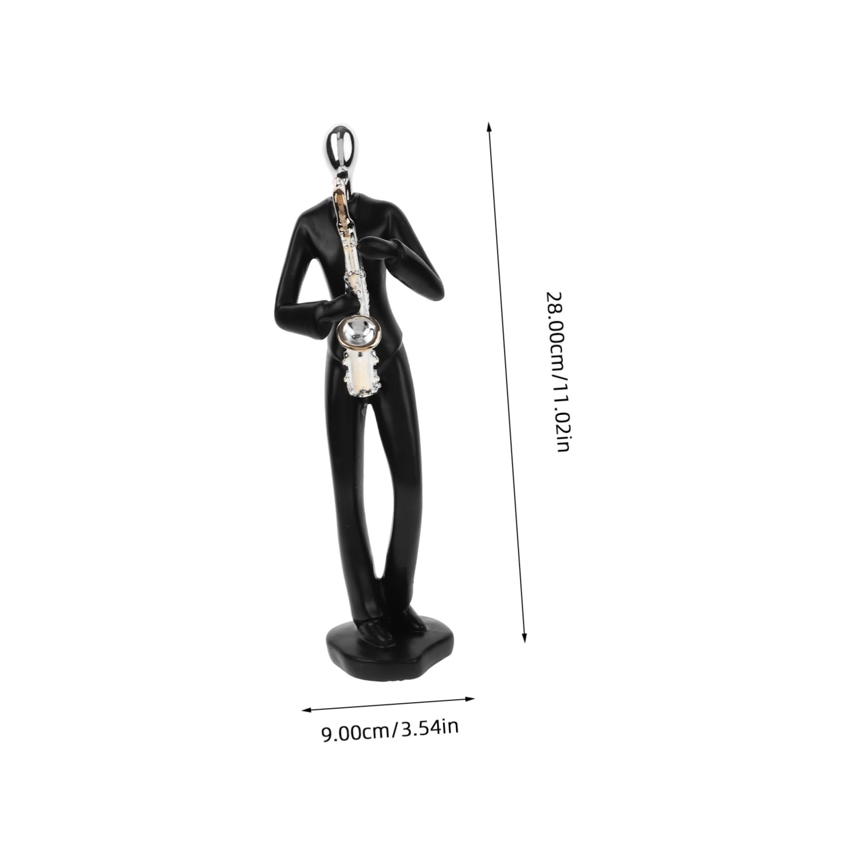 VICASKY Statua Musicista in Resina Astuccio Decorativo per Studio o Caffè Statuina Astratta di Musicista per Arredamento Contemporaneo